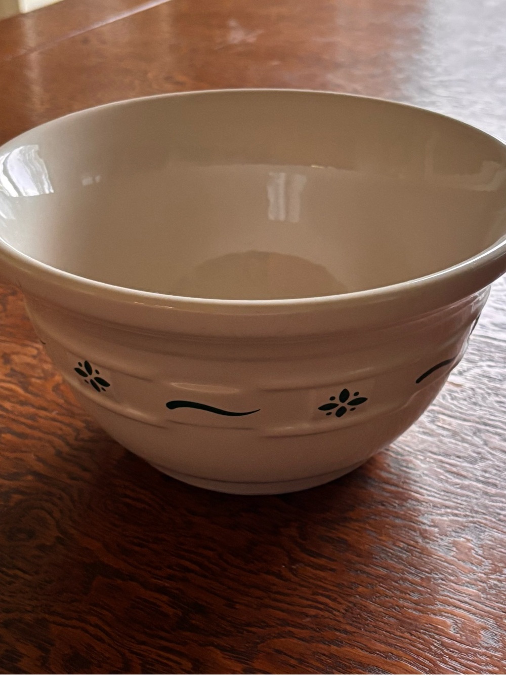 Longaberger Ceramic Serving Bowl Irish motif
